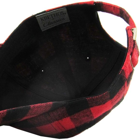 Red & Black Plaid Baseball Cap - Picture 7 of 7